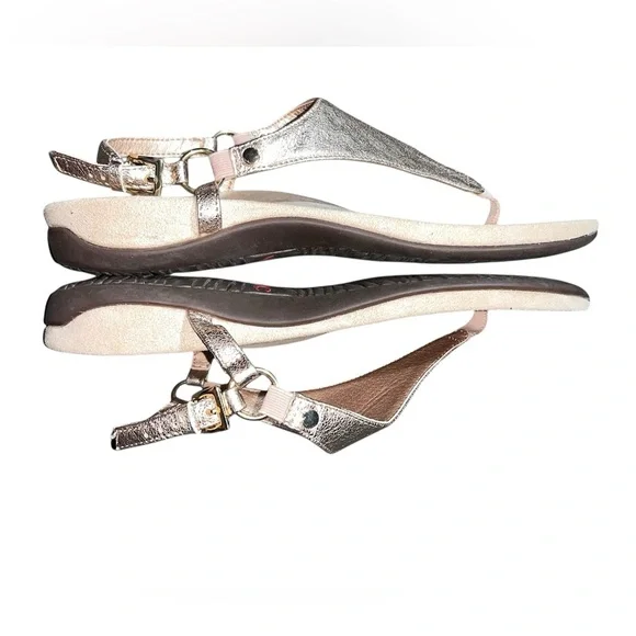 Vionic Kirra Rose Gold Metallic Comfort Sandals Size 9 - Picture 4 of 5